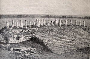 Grande Piramide e Galleria di Ake, da Le Antiche Città del Nuovo Mondo, di Claude-Joseph-Desire Charnay, pub. 1887 da French School
